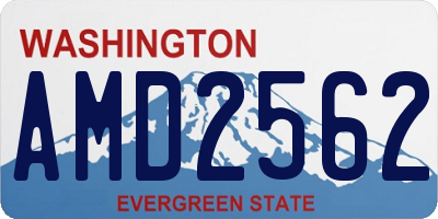 WA license plate AMD2562