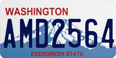 WA license plate AMD2564