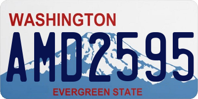 WA license plate AMD2595