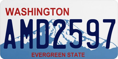 WA license plate AMD2597