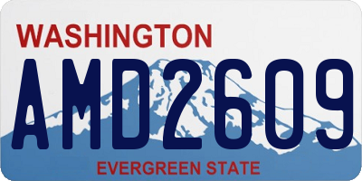 WA license plate AMD2609