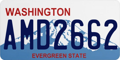 WA license plate AMD2662