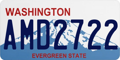 WA license plate AMD2722