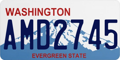 WA license plate AMD2745
