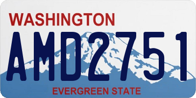 WA license plate AMD2751