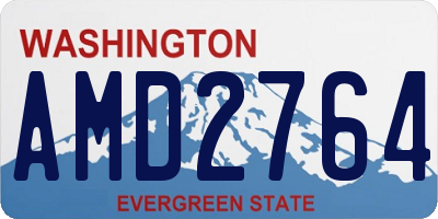 WA license plate AMD2764