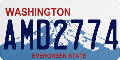 WA license plate AMD2774