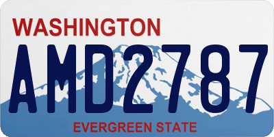 WA license plate AMD2787