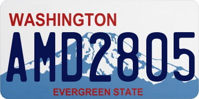 WA license plate AMD2805
