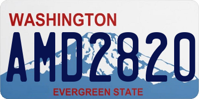 WA license plate AMD2820