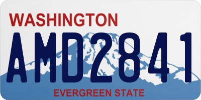 WA license plate AMD2841