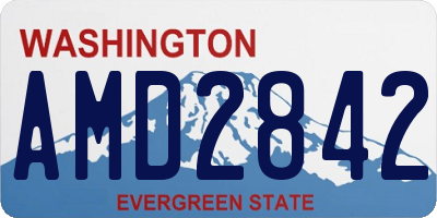 WA license plate AMD2842