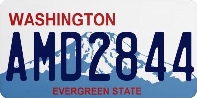 WA license plate AMD2844