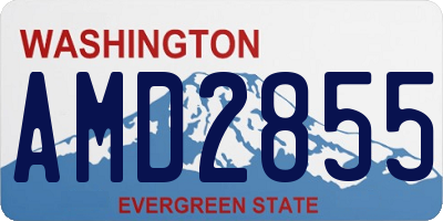 WA license plate AMD2855