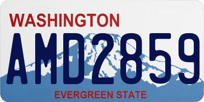 WA license plate AMD2859