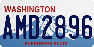 WA license plate AMD2896
