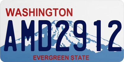 WA license plate AMD2912