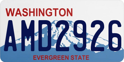 WA license plate AMD2926