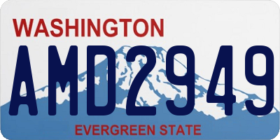 WA license plate AMD2949