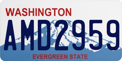 WA license plate AMD2959