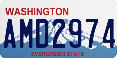 WA license plate AMD2974
