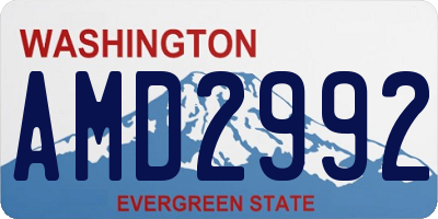 WA license plate AMD2992