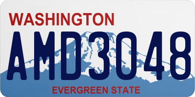 WA license plate AMD3048