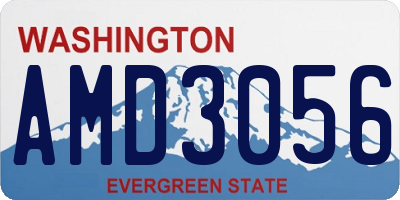 WA license plate AMD3056