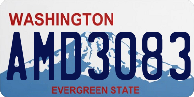 WA license plate AMD3083
