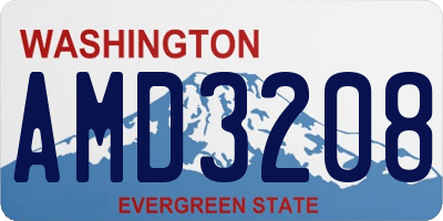 WA license plate AMD3208