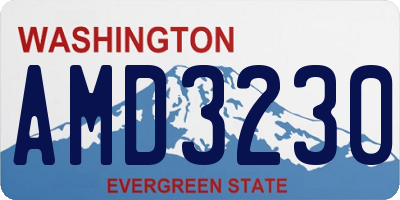 WA license plate AMD3230