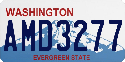 WA license plate AMD3277