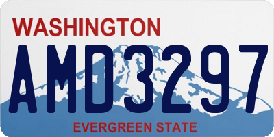 WA license plate AMD3297