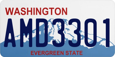 WA license plate AMD3301
