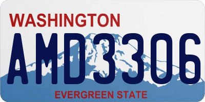 WA license plate AMD3306