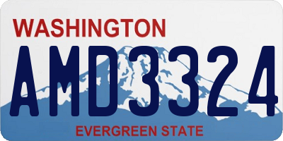 WA license plate AMD3324