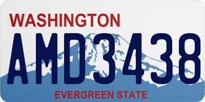 WA license plate AMD3438