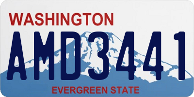 WA license plate AMD3441
