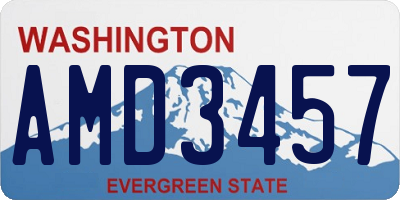 WA license plate AMD3457