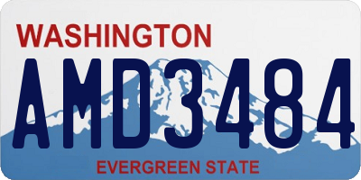 WA license plate AMD3484