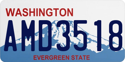 WA license plate AMD3518