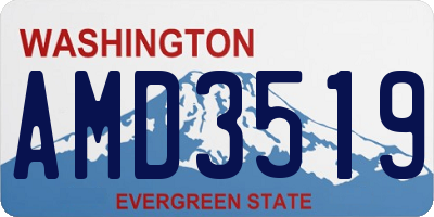 WA license plate AMD3519