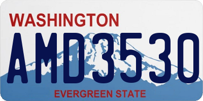 WA license plate AMD3530