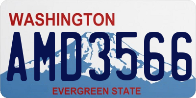 WA license plate AMD3566