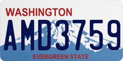 WA license plate AMD3759