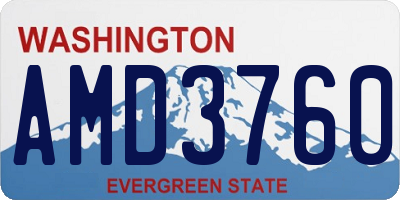 WA license plate AMD3760