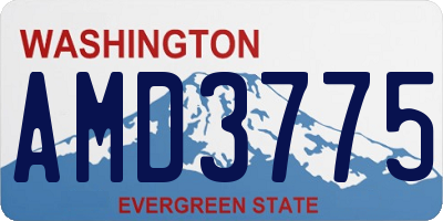 WA license plate AMD3775