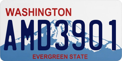 WA license plate AMD3901