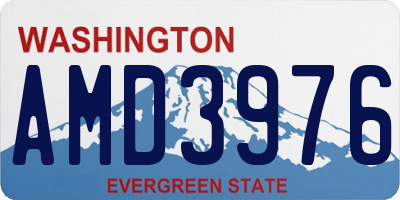 WA license plate AMD3976