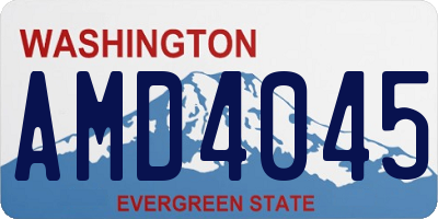 WA license plate AMD4045